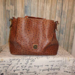 DOONEY & BOURKE OSTRICH LARGE BARLOW HANDBAG